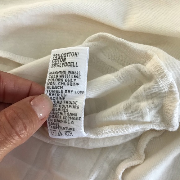 James Peres white hooded sheer stripe shirt size 4 - Picture 8 of 8